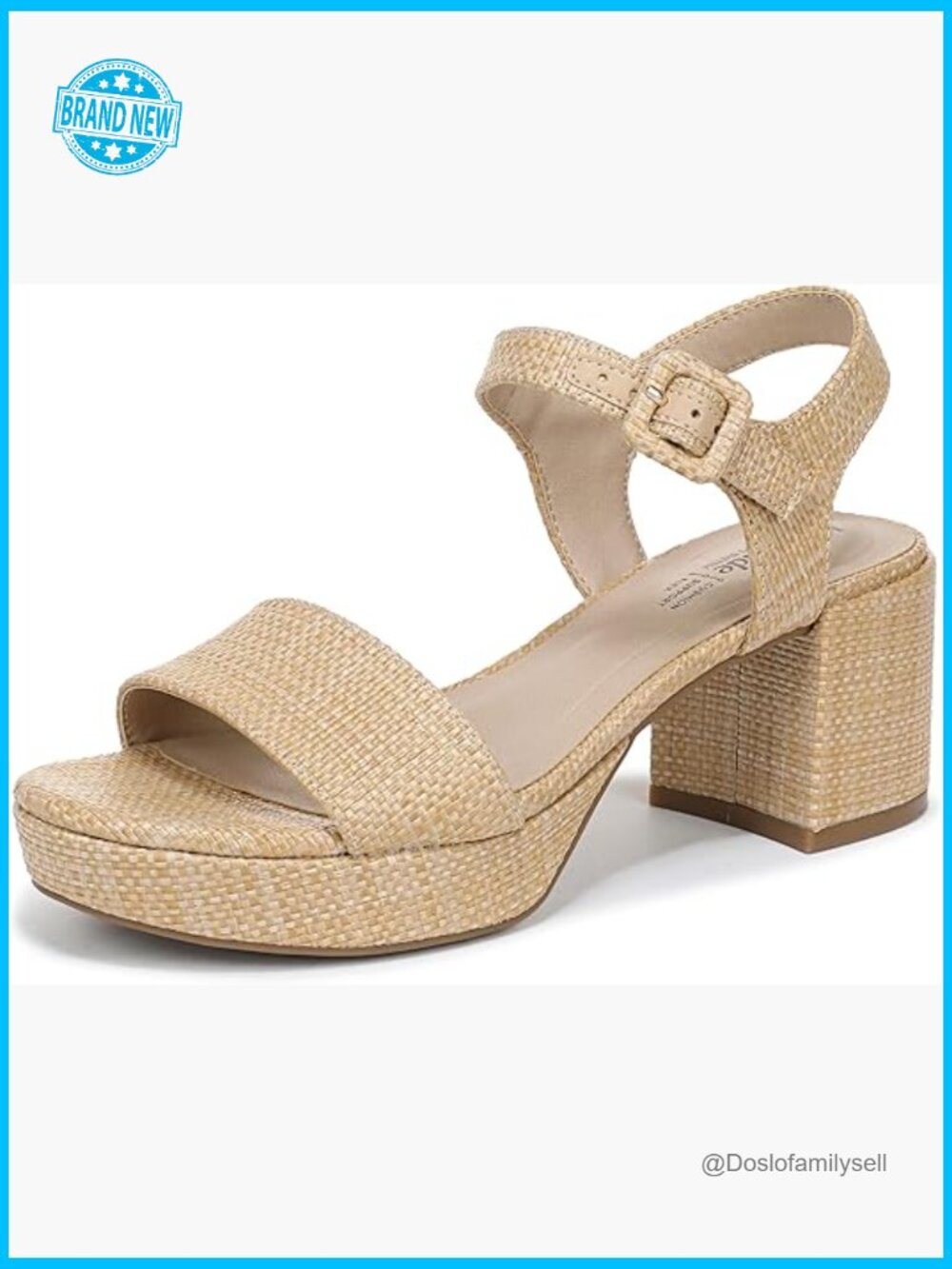 Strappy Block Heel Sandals Slingback Adjustable Buckle Casual Dressy Comfort